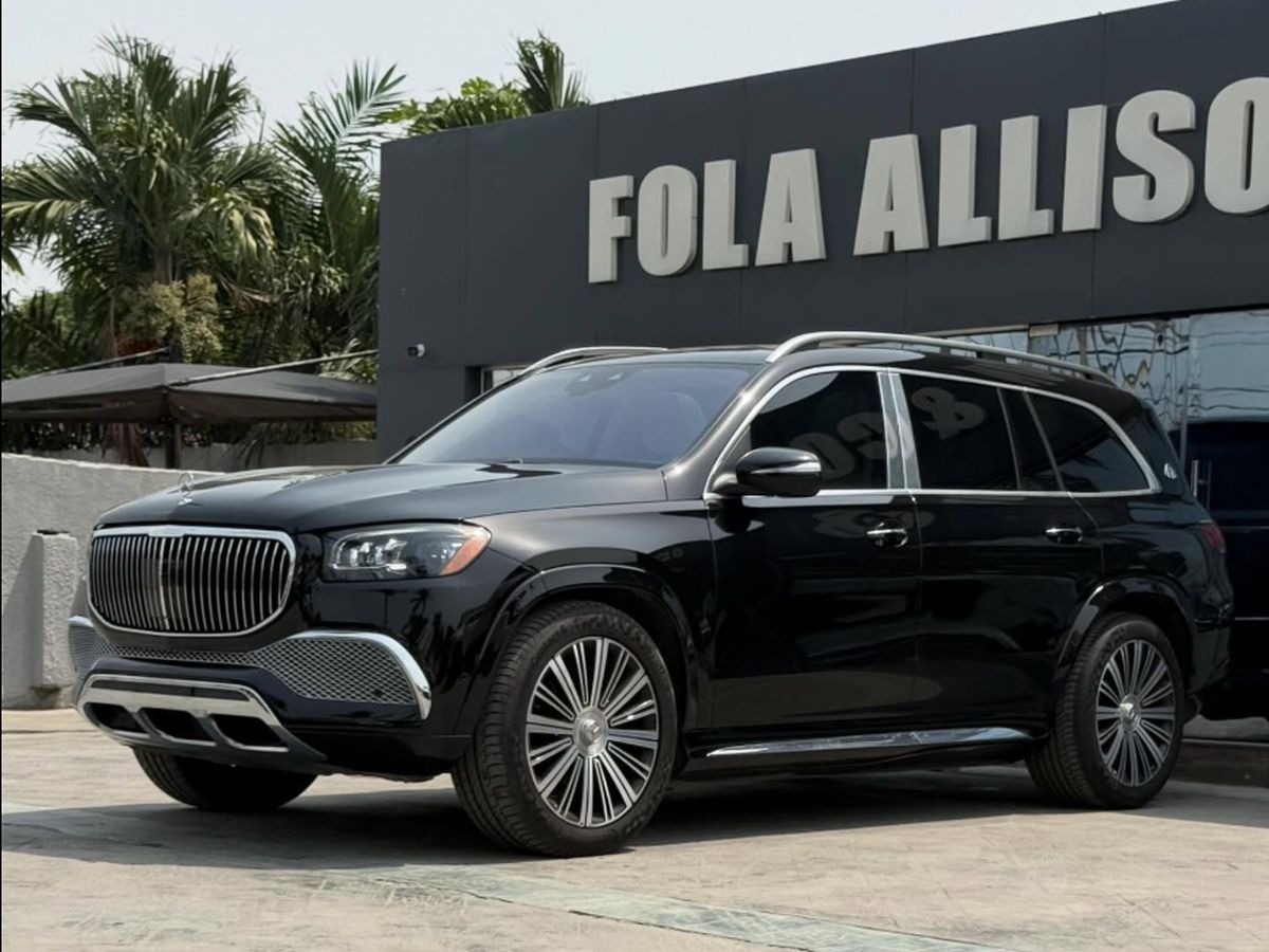 Maybach GLS 600 parked under the Fola Allison and Co sign at the Lekki showroom